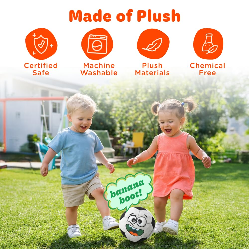 Move2Play, Hilariously Interactive Toy with Music & Sound Effects for Boy & Girl | Ball for Toddler & Baby | 6, 12, 18+ Months | 1, 2, 3+ Year Old (Soccer Ball)