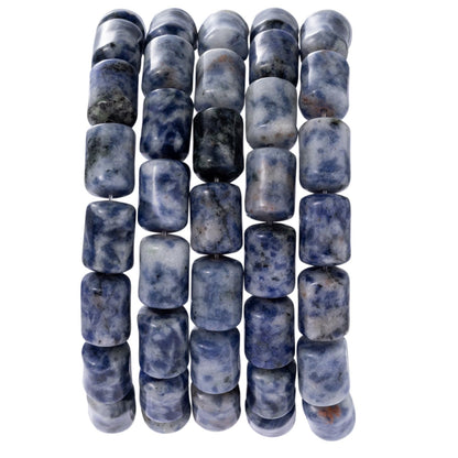Natural Blue Sodalite Cylinder Tube Beads 10x14mm 38cm/str Loose Semi Gemstone Stone Beads for Making Bracelets Necklace