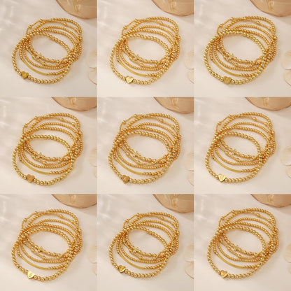 14K Gold Cross Beaded Initial Bracelet Stack for Women,Dainty Stretch Gold Plated Letter “T” Stackable Bracelets Bohemian Layered Prom Party Accessories Jewelry Gift Friendship