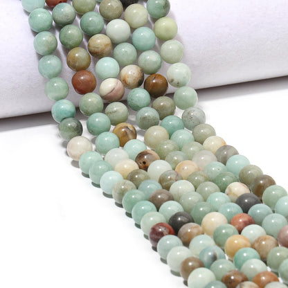 45pcs 8mm Natural Stone Beads Amazonite Beads Crystal Gemstone for Jewelry Making, DIY Bracelet Necklace