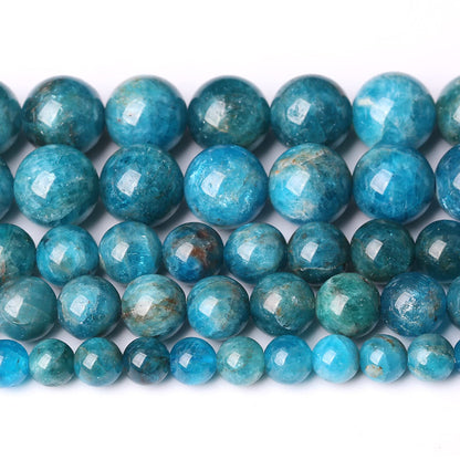 4MM 88PCS Natural Stone Blue Apatite A Grade Loose Beads for Jewelry Making DIY Bracelet