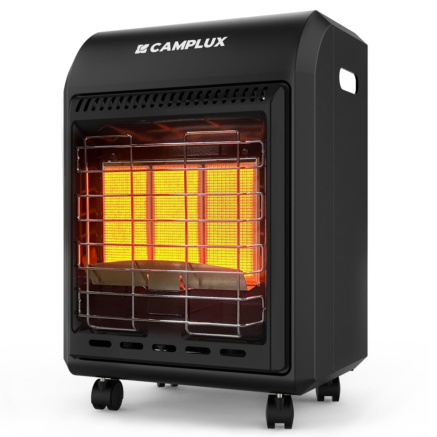 CAMPLUX 18,000 BTU Outdoor Propane Heater with ODS & Tip-over Protection, 3-Setting LP Gas Patio Heater with Regulator & Hose for Garage, Courtyards and Construction Sites, Warm Area up to 450 Sq.Ft