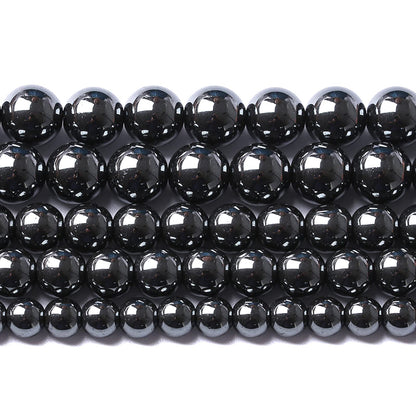 6mm 70PCS Black Hematite AAA Grade Spacer Round Loose Beads for Jewelry Making DIY Bracelet