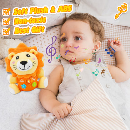 Daboot Baby Toys 6 to 12 Months - Infant Baby Musical Lion Plush Toy for Boys & Girls - Newborn to 1 Year Old