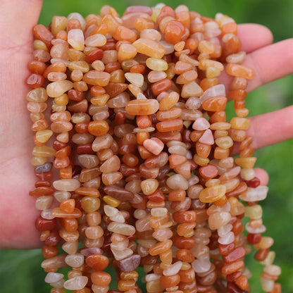 400pcs Natural Chip Stone Beads for Jewelry Making Red Aventurine 5-8mm Irregular Gemstones Healing Crystal Loose Rocks Bead Hole Drilled for Ring Earrings Necklace Bracelet Making DIY Art Crafts