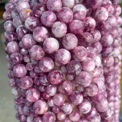 38PCS 10MM Natural Stone Purple Emerald Beads Round Loose Beads for Jewelry Making DIY Bracelet Necklace Accessories 15"