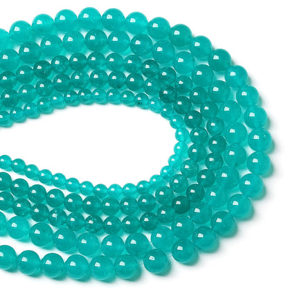 61PCS 6mm Natural Stone Beads Blue Amazonite Jade Stone Round Loose Beads for Jewelry Making DIY Bracelet Necklace 15 Inch