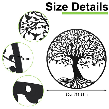 Demissle Tree of Life Metal Wall Art 11.8 Inch Wall Hanging Family Tree Wall Decor Hanging Garden Sculptures for Bedroom Living Room Decor Indoor Outdoor Decoration Christmas gift