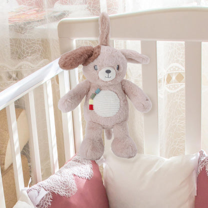 Linzy 10" Light-Up Musical Dog Bedtime Baby Soother – Soft Puppy Plush Stuffed Animal with LED Night Light & Lullaby Music, Birthday Christmas for Newborns Toddlers Kids