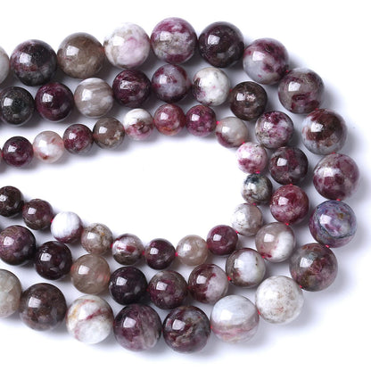 6MM 60PCS Natural Stone Colorful Tourmaline Gemstone Loose Beads for Jewelry Making DIY Bracelet Necklace 1 Strand