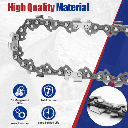 18 Inch Chainsaw Chain 3/8" LP Pitch 62 Drive Links Replacement for EGO AC1800, 18" Chain Saw Chains Fit for EGO CS1800, CS1803, CS1804 DCCS672B Chainsaw (3Pcs)