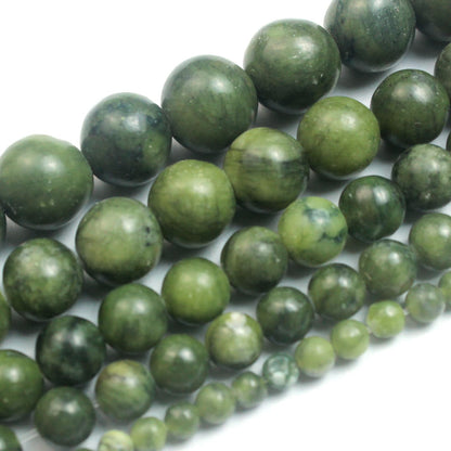 Cynbpm Jade Beads Charms for Jewelry Making Supplies for Adults Bracelet Making Kit Green Gemstone Natural Stone Beads 15" 1 Strand 6mm