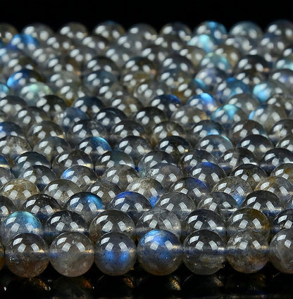 Zenkeeper 108 Pcs Labradorite Gemstone Beads for Jewelry Making 8 MM Labradorite Gemstones Loose Stone Beads