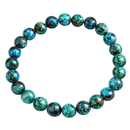 Amazing Gemstone Crystal Bracelet for Women Men's Gifts - Protection Healing Crystal Bracelet - 8mm Gemstone Beaded Stretchable Bracelet Pulseras Para Hombres Mujer Stocking Stuffers Mothers Day Gift (Chrysocolla)