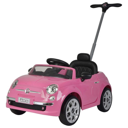 Best Ride On Cars Fiat 500 Push Car, Pink