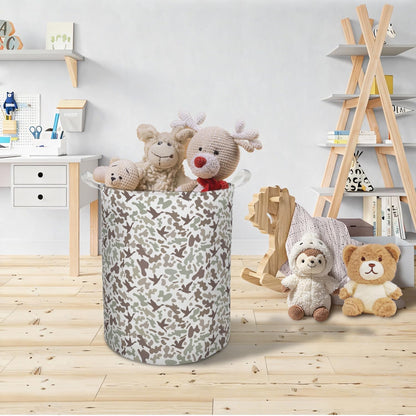 TAZSWDMM Duck Hunting Nursery Laundry Basket Hamper, Retro Camo Duck Hunter Foldable Clothes Toys Books Storage Box Bins Baskets Organizer for Kids Boys Room Bedroom Bathroom Home