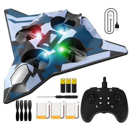 Foam Remote Control Airplanes for Kids & Adults | RC Fighter Jet with Light, 360° Flip Fighter Jet Toys, Stunt Roll, Airplane Toy Great for Beginners Christmas & Birthday Gift for Kids Boys Aged 3+