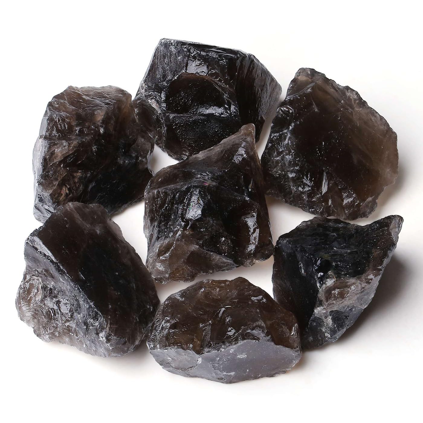 LAIDANLA 2" 1lb Smoky Quartz Natural Rough Stones Crystal Large Raw Crystals Bulk Healing Gemstones for Reiki Healing Tumbling Fountain Rocks Wire Wrapping Decoration Cabbing Lapidary