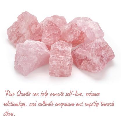 GolbalJew Rose Quartz Natural Raw Crystals 2PCS Healing Crystal Stones 1.2-2.0” Reiki Healing Gemstones for Meditation Chakra Balance Home Decor