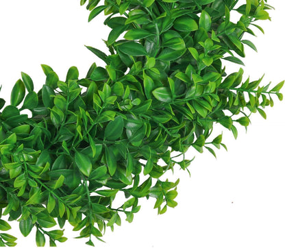 U'Artlines 23.6" Front Door Wreaths Artificial Spring Summer Greenery Hanging Garland for Home Wedding Wall Window Decoration (23.6'' Boxwood,1)