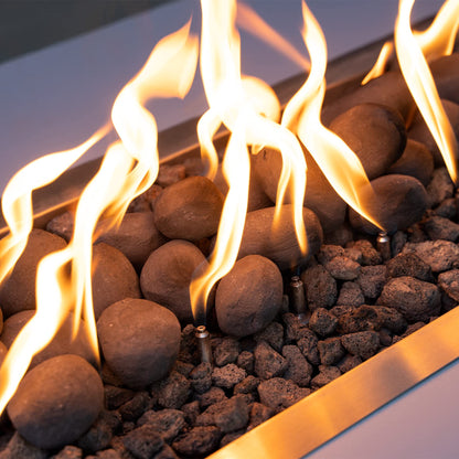 Stanbroil 24pcs Light Weight Ceramic Fiber Pebble Stones for Indoor Outdoor, Gas Inserts, Ventless, Vent Free, Electric, Outdoor Fireplaces and Fire Pits - Black