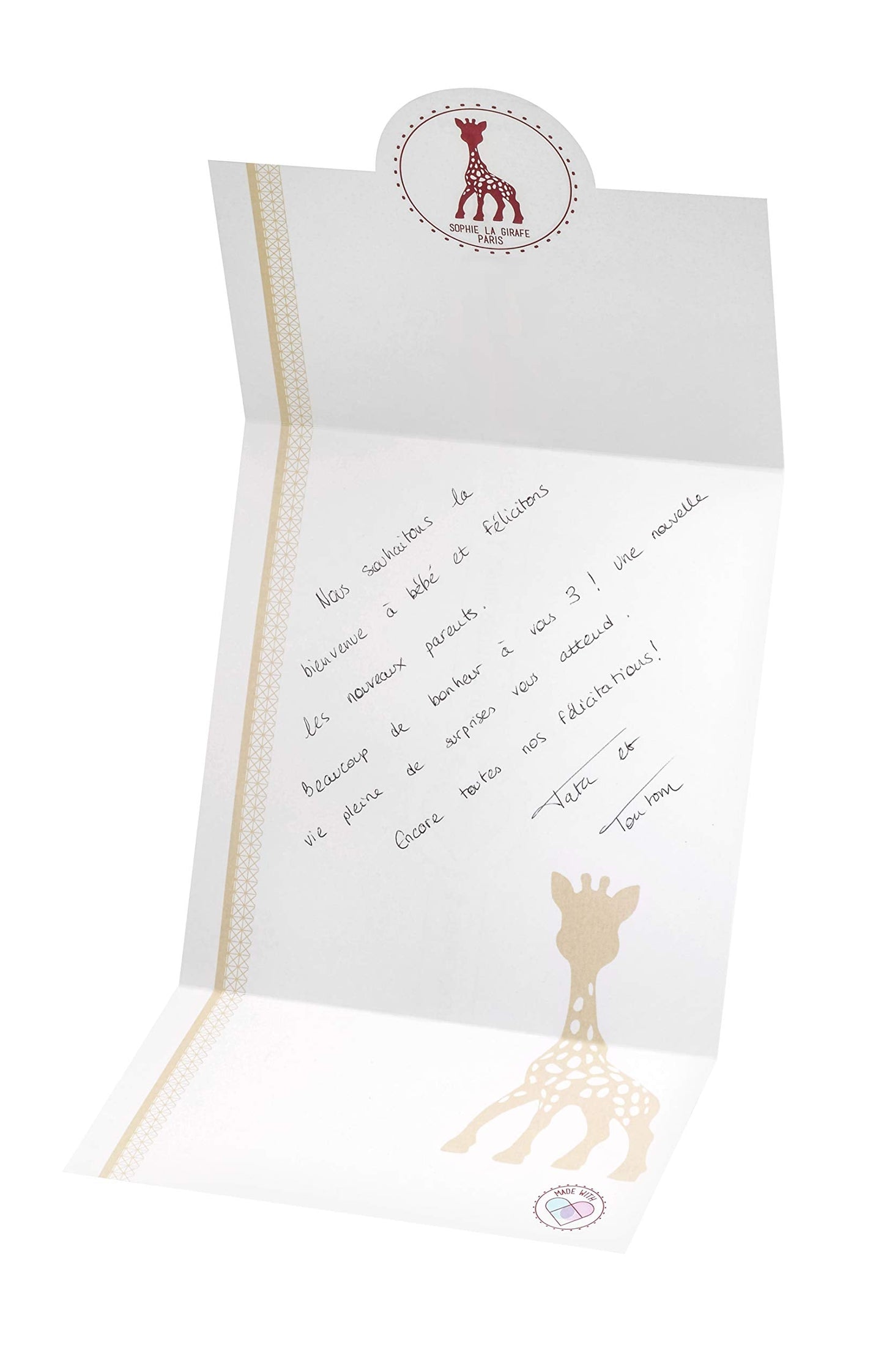 Sophie la girafe Sophiesticated - The I Love Sophie Set | Includes Sophie la girafe & Heart Rattle | Born in Paris | Since 1961 | Comfort & Soothe | Awaken All 5 Senses