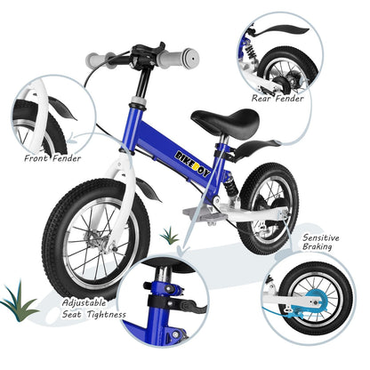 bikeboy Balance Bike 3 in 1,The Dual Use of a Kids Balance Bike and Kids Bike,12 14 Inches for 2-6 Years Old,with Shock Absorbers, Fenders, Pedals, Auxiliary Wheels