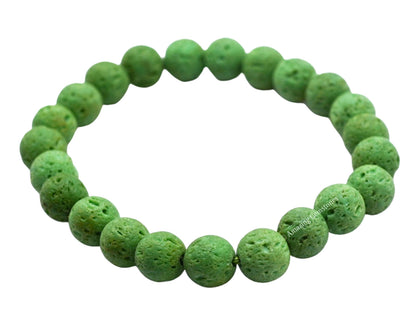Amazing Gemstone Crystal Bracelet for Women Men's Gifts - Protection Healing Crystal Bracelet - 8mm Gemstone Beaded Stretchable Bracelet Pulseras Para Hombres Mujer Stocking Stuffers Mothers Day Gift (Green Lava)