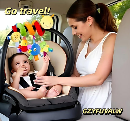 GZYFUVALW Car Seat & Stroller Toy_Infant Toys Baby Sensory Interaction Cartoon Toys with Ringing Bells_Hanging or Wrapping Around The Infant Bed or Strollea