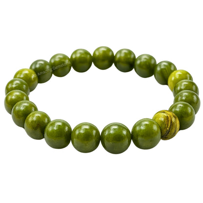 Amazing Gemstone Crystal Bracelet for Women Men's Gifts - Protection Healing Crystal Bracelet - 8mm Gemstone Beaded Stretchable Bracelet Pulseras Para Hombres Mujer Stocking Stuffers Mothers Day Gift (Jade)