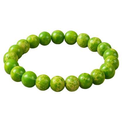 Amazing Gemstone Crystal Bracelet for Women Men's Gifts - Protection Healing Crystal Bracelet - 8mm Gemstone Beaded Stretchable Bracelet Pulseras Para Hombres Mujer Stocking Stuffers Mothers Day Gift (Green Turquoise)
