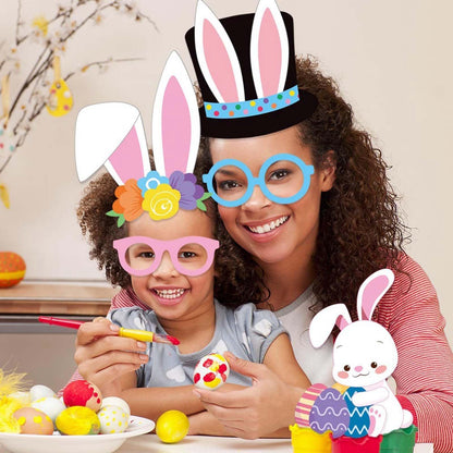 WEIKA Easter Photo Booth Props Kit - 25 Pcs Happy Easter Signs and Themed Party Props for Adult Gatherings, Spring Celebrations, Social Media Content, and Holiday Photography