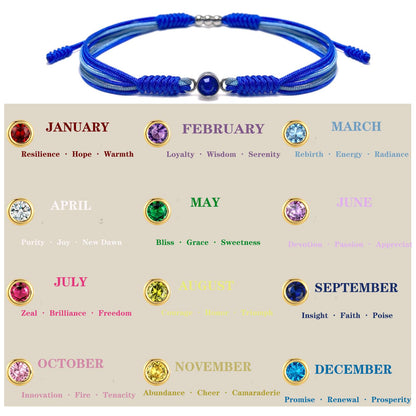 Crgwxzl September Birthstone Bracelets for Women Men,Healing Crystal Protection Stone Blue Lace Agate Beads Bracelet,String Wrap Zodiac Month Bracelets Birthday Jewelry Gifts