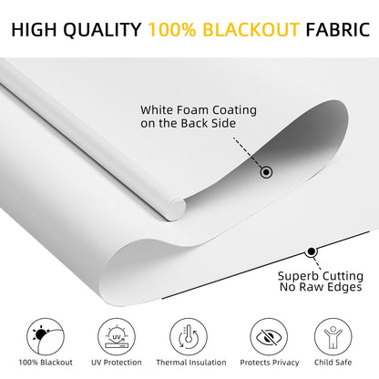 ChrisDowa Cordless Blackout Roller Shades for Windows, Thermal Insulated UV Protection Pull Down Shades, Total Blackout Window Blinds for Home, Office, Bedroom, Door (22" W x 72" H, White)