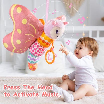 VOILBTOY Musical Toy for 0-1-2 Year Old Girls and Boys - Ball Drop Toy & Butterfly Toy
