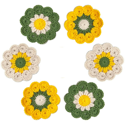 APIGANIZ 100% Handmade Crochet Coasters, Funny Gifts for Women, Cute Coasters Set of 6