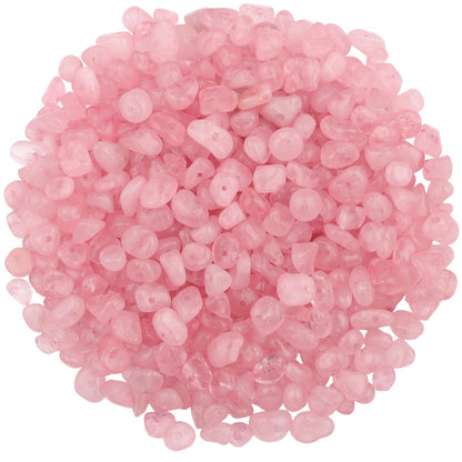 400pcs Natural Chip Stone Beads for Jewelry Making Rose Quartz 5-8mm Irregular Gemstones Healing Crystal Loose Rocks Bead Hole Drilled for Ring Earrings Necklace Bracelet Making DIY Art Crafts