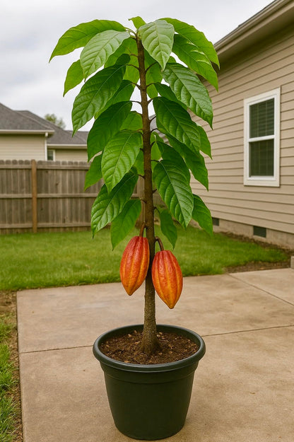 Cacao Tree (Theobroma Cacao) – Live Tropical Cacao Plant – USDA Certified (1-2 feet)