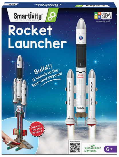 Smartivity Rocket Launcher STEM Kit for Ages 6-12 Years | Build Your Own Rocket with Launcher | Birthday Gift for Smart Kids | DIY Science Toy for Boys & Girls 6,7,8,9,10,11,12 Years Old