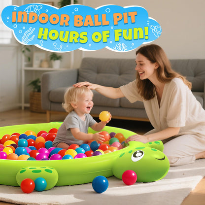 tmstorys Splash Pad for Toddlers 1-3, 67" Turtle Sprinkler & Splash Play Mat, Inflatable Baby Kid Pool, Summer Outdoor Water Toys for Toddlers, Boys, Girls Backyard Garden Lawn Games