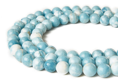 100pcs 8mm Larimar Beads Natural Gemstone Beads Round Loose Beads for Jewelry Making