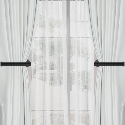 Groleca 2 Pack Adhesive Curtain Holdbacks Curtain Tie Backs Curtain Holdbacks No Drill Curtain Pull Backs Adhesive Curtain Hooks Curtain Holders for Drapes (2, Black)