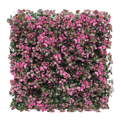 Patio Paradise 20"x20" (6PC) Artificial Grass Wall Panels Greenery Backdrop Faux Boxwood Hedge Fake Ivy Privacy Screen for Outdoor Wedding Décor Photography Background, Pink Reineckea Carnea