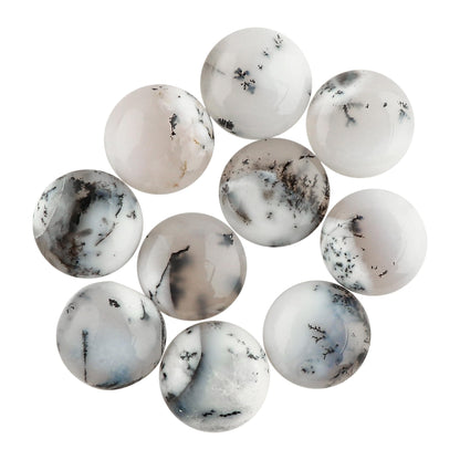 2 PCS, 12 MM, Natural Dendrite Opal Gemstone, Round Shape, Wire Wrapping Jewelry Making Stone Supply, Chakra Energy Healing Real Crystal, Birthstone, Gem Collection Wholesale deal