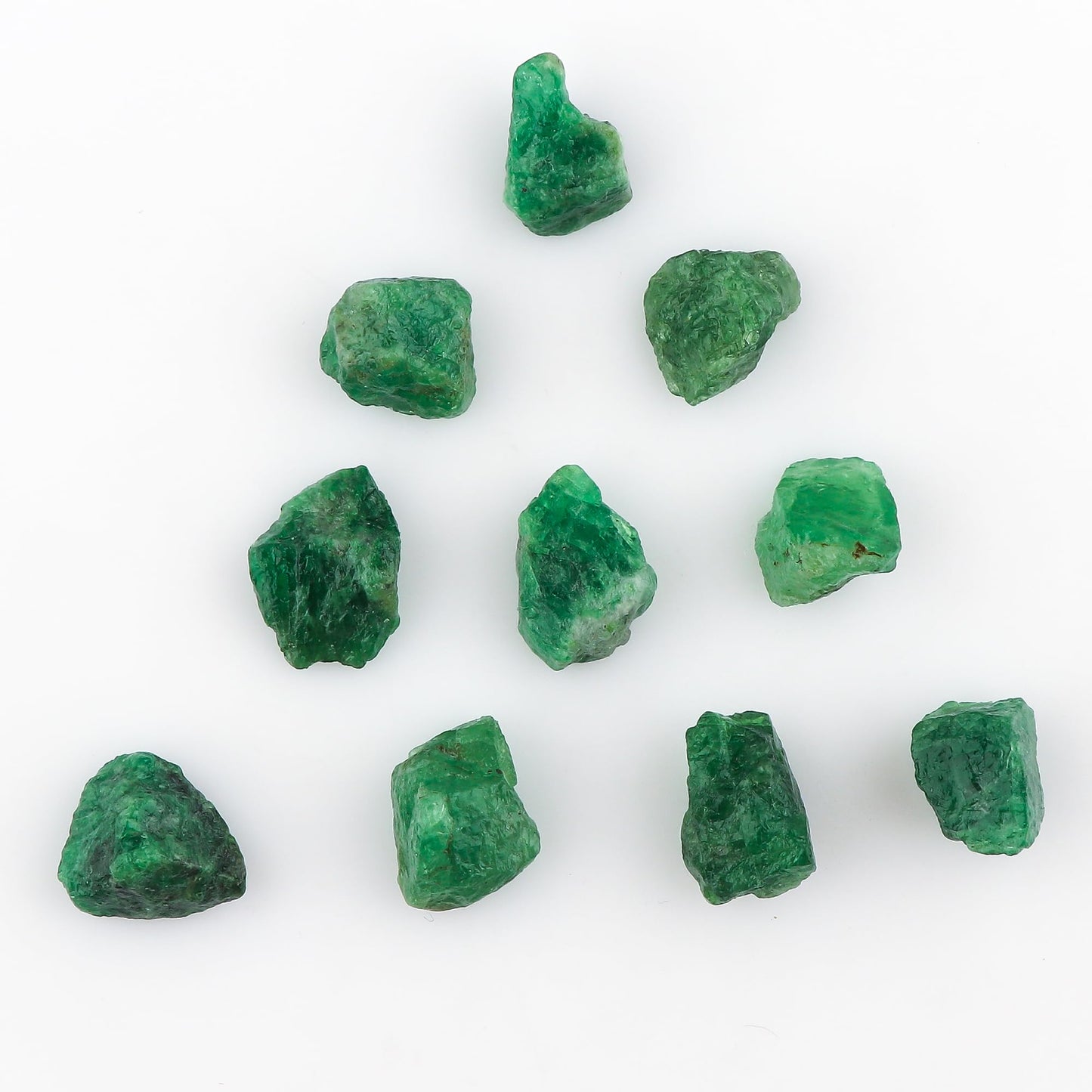 CRYSTALIS 10pcs Natural Big Tsavorite Garnet Loose Gemstone Wholesale Bulk Rough Jewelry Making Supply, Chakra & Healing Raw Stones, Wire Wrapping, DIY, Gem Collection [10-15mm]