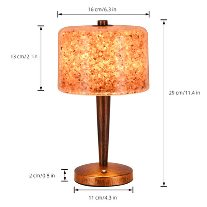 azhongxus Salt lamp with Touch dimmer Control USB Himalayan Salt lamp Natural Rock lamp high Transparency PC lampshade (excluding USB Adapter)
