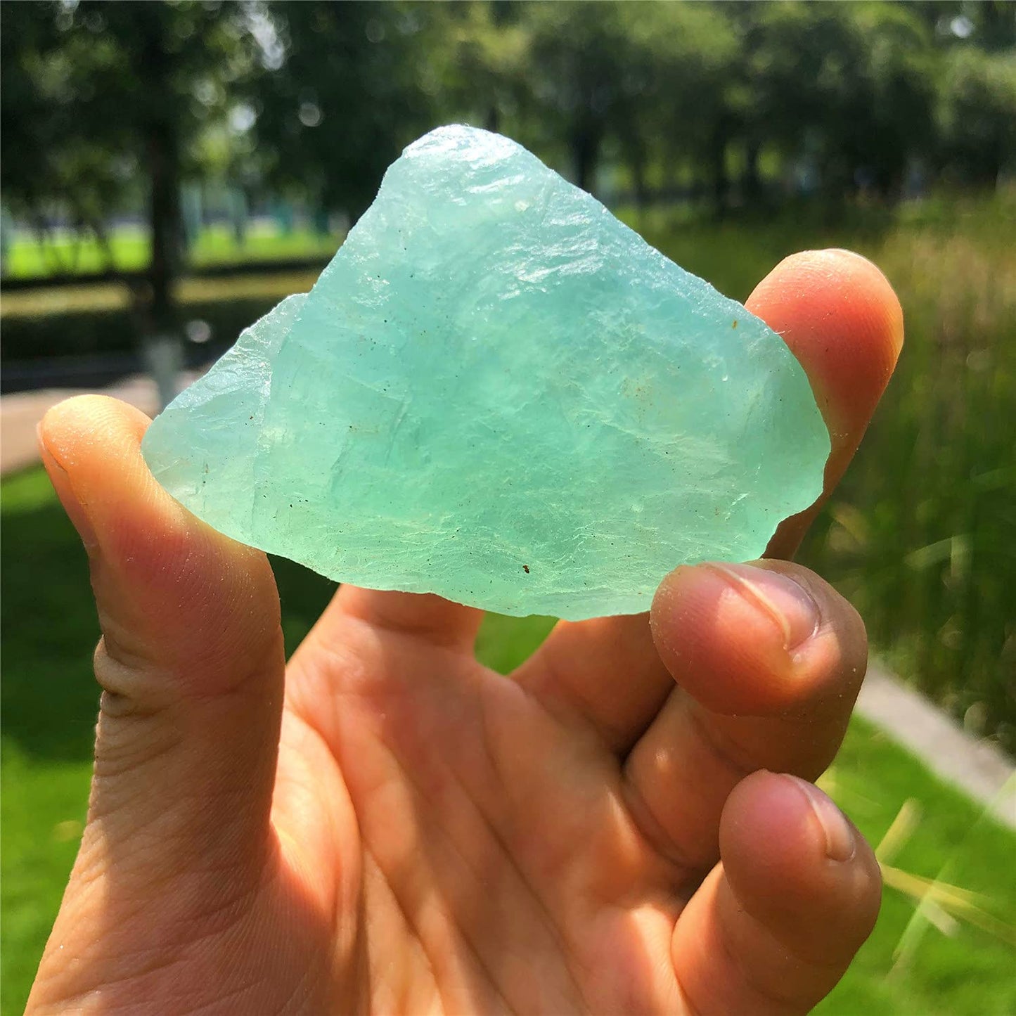 Simurg Raw Green Fluorite Stone 1lb ‌Aroma Stone Rough Crystal - Green Fluorite for Cabbing, Tumbling, Cutting, Lapidary, Polishing, Reiki Crystal Healing