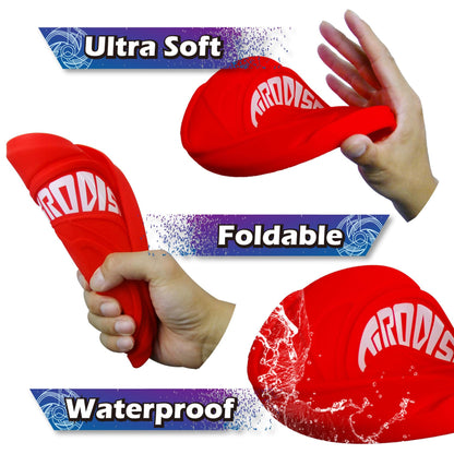 AMAZING TOYZ Tirodisc Frisbee for Kids 2-Pack Red and Blue 20cm Foldable Pocket Durable Soft Silicone Fly Stable Easy Throw Easy Catch Flying Disc for Adults Beginner Waterproof Outdoor Toys Gift