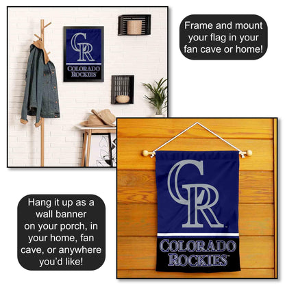 Colorado Rockies Double Sided Garden Flag