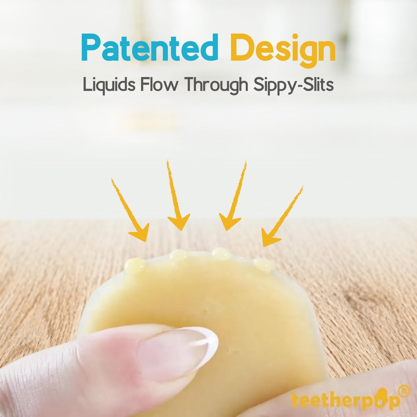 Teetherpop Fillable Freezable Teethers for Babies - Breastmilk Teether with Spill-Proof Sippy Slits – Teething Popsicle for Baby, Liquids & Purées, Cooling Teething Relief Feeder Pacifier - Limon Set
